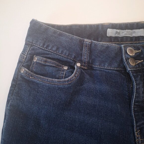 Wind River Curvy Ladies Lined Medium Wash Bootcut Slight Flare Jeans - Picture 9 of 14